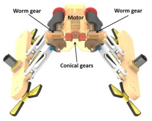 Sprawling Wheel Leg Robot Crawls and Climbs